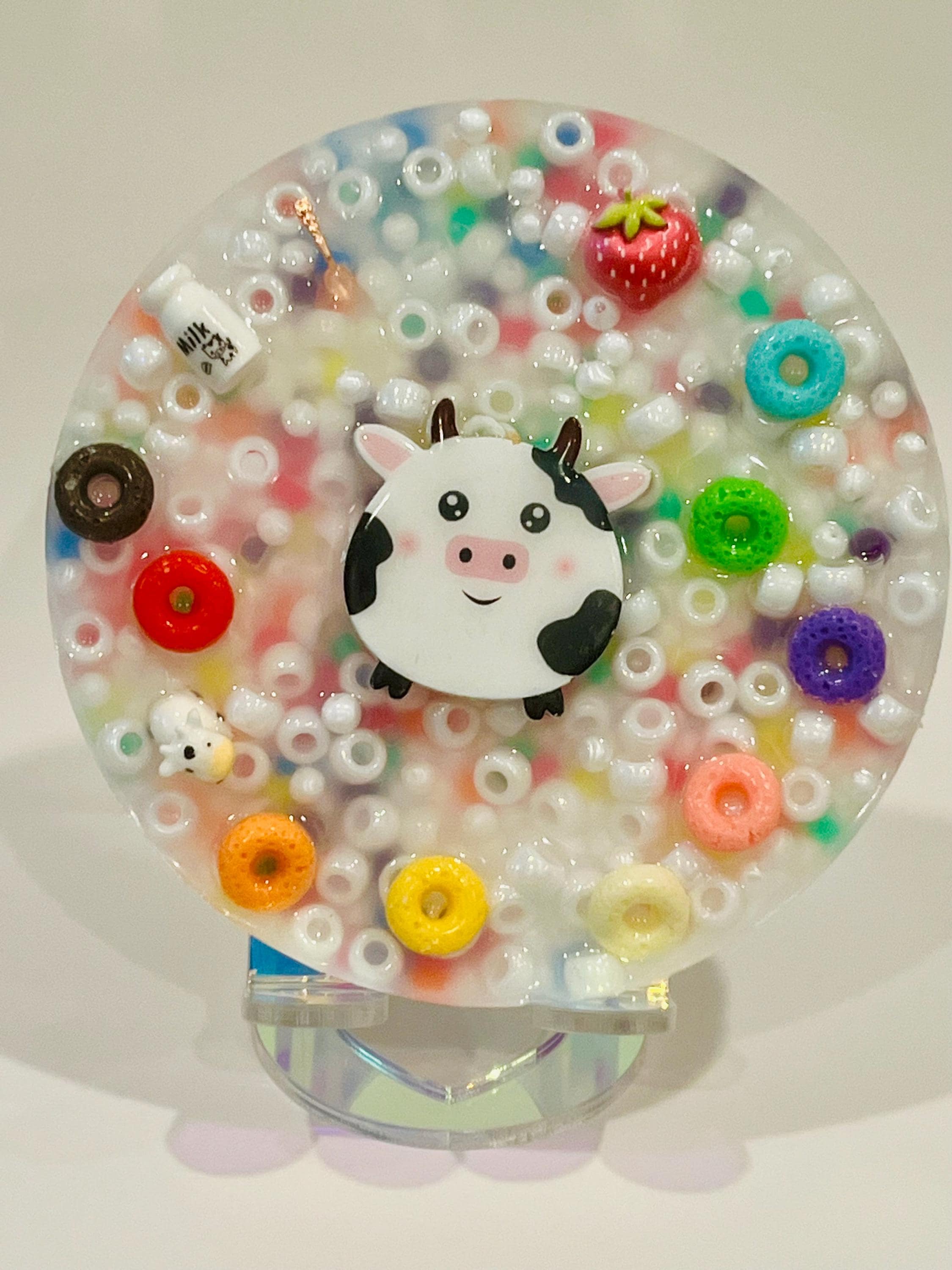 Adorable Milk and Cereal 5" Picky Pad for a Cute and Calm Day! – Sensory Fidget Pad– Therapy Toy-   Stress and Anxiety Relief - Skin Picky-