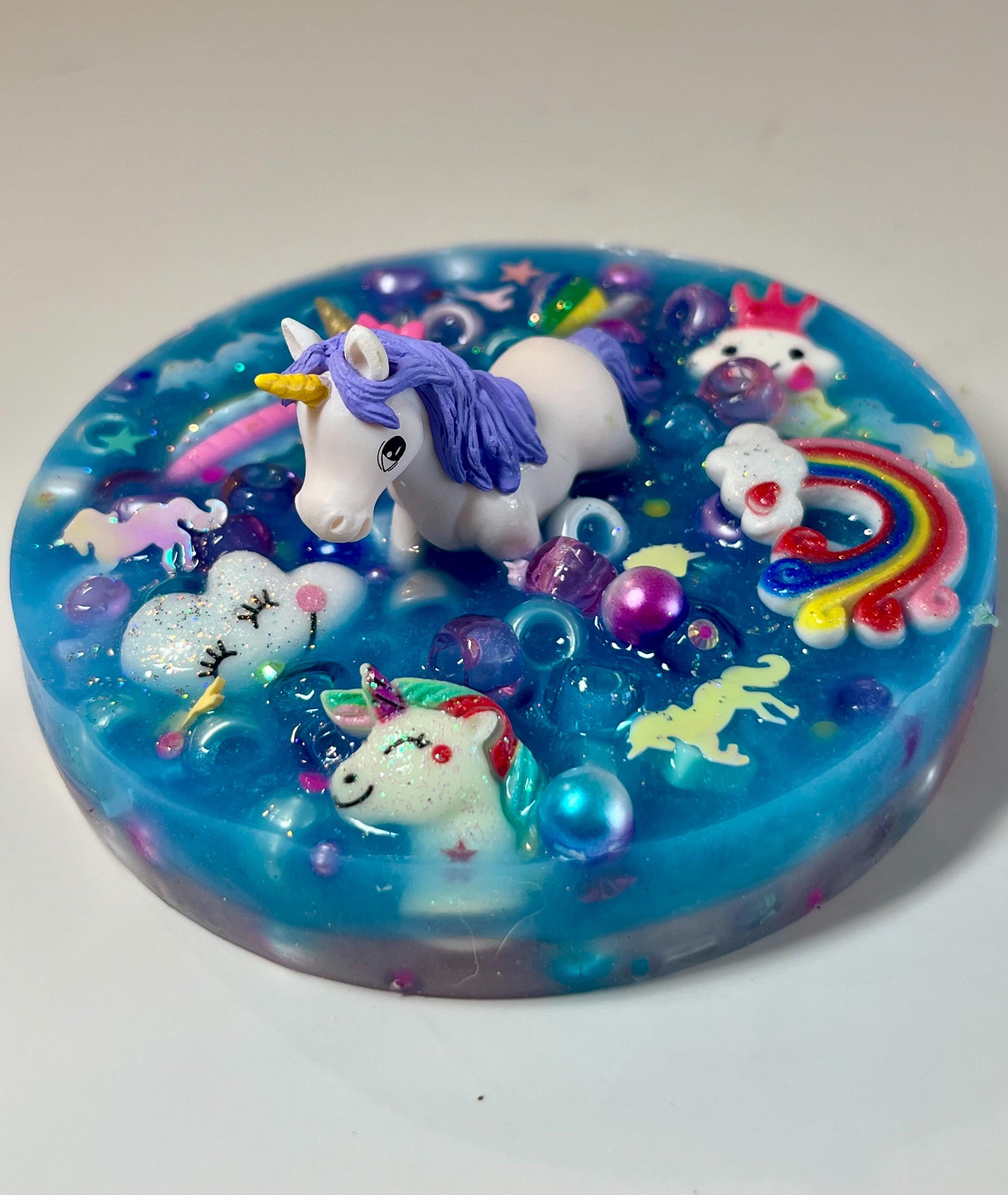 Magical unicorn Silicone Picky  Pad- Stress Relief for Picking-Anxiety and fidgeting-Full on beads-  Birthday Gift