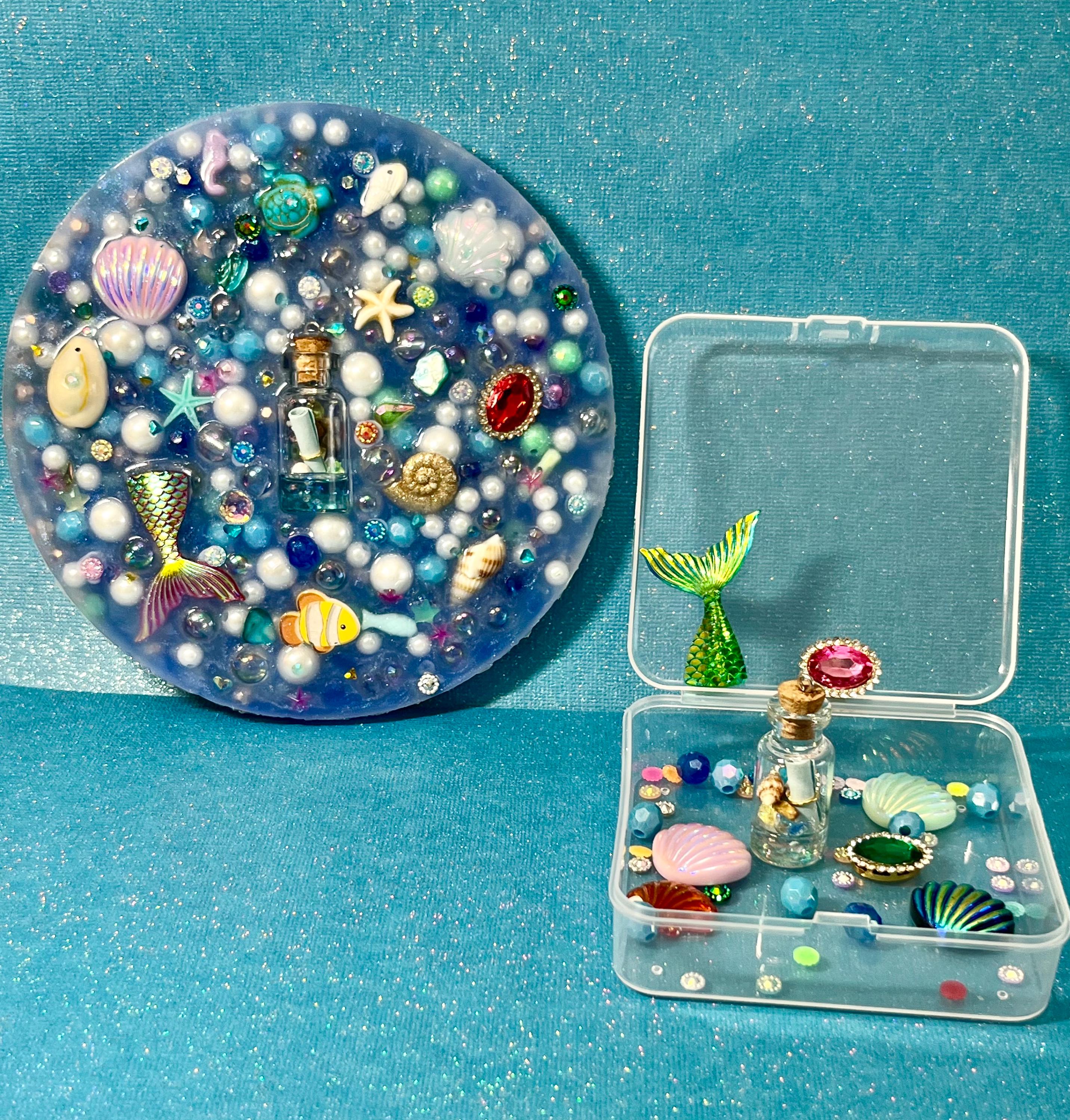 5” Inches Ocean Treasures Picky Pad, Underwater Sensory Fidget Pad for Skin Picking, Silicone Picky Pad - Stress and Anxiety Relief