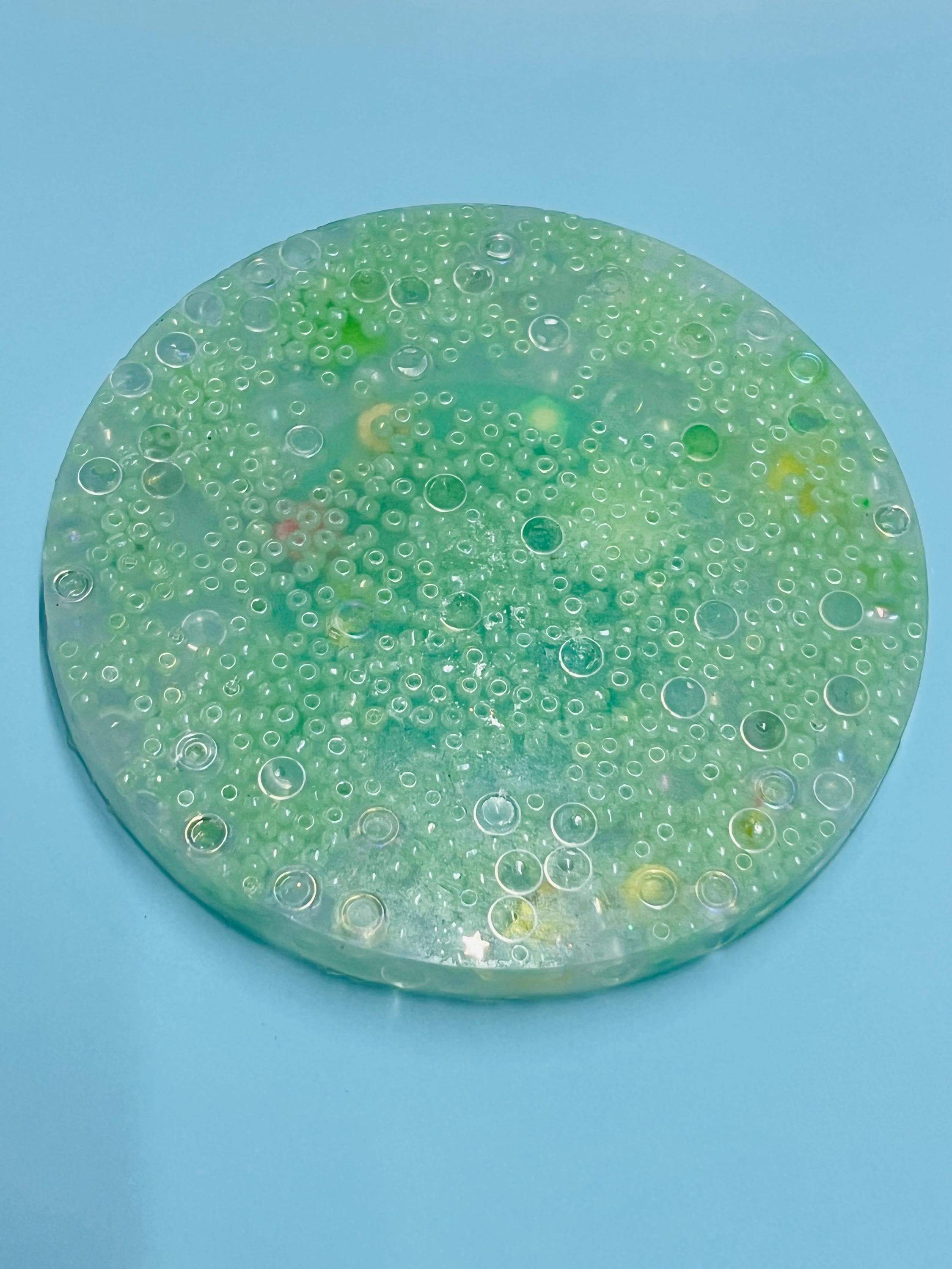 Frog-Themed Sensory Picky Pad – Handmade Silicone Fidget Pad with Resin Center – Calming Therapy Toy for Anxiety & Focus-Dermatillomania pad