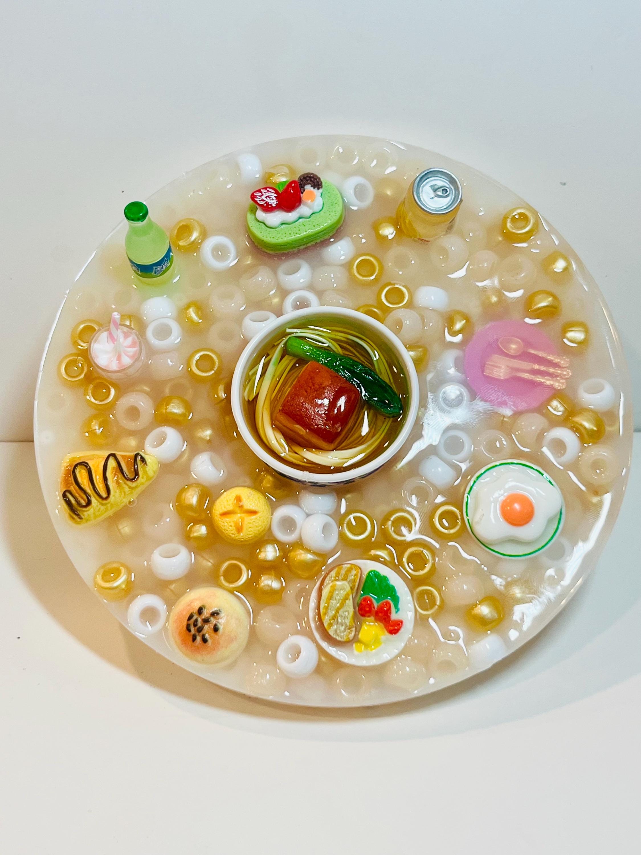 5” Inches Mini Food Anxiety picky pad,Sensory Fidget, Pad for Skin Picking, Stress & Anxiety Relief,Dermatillomania, pick pad full of beads