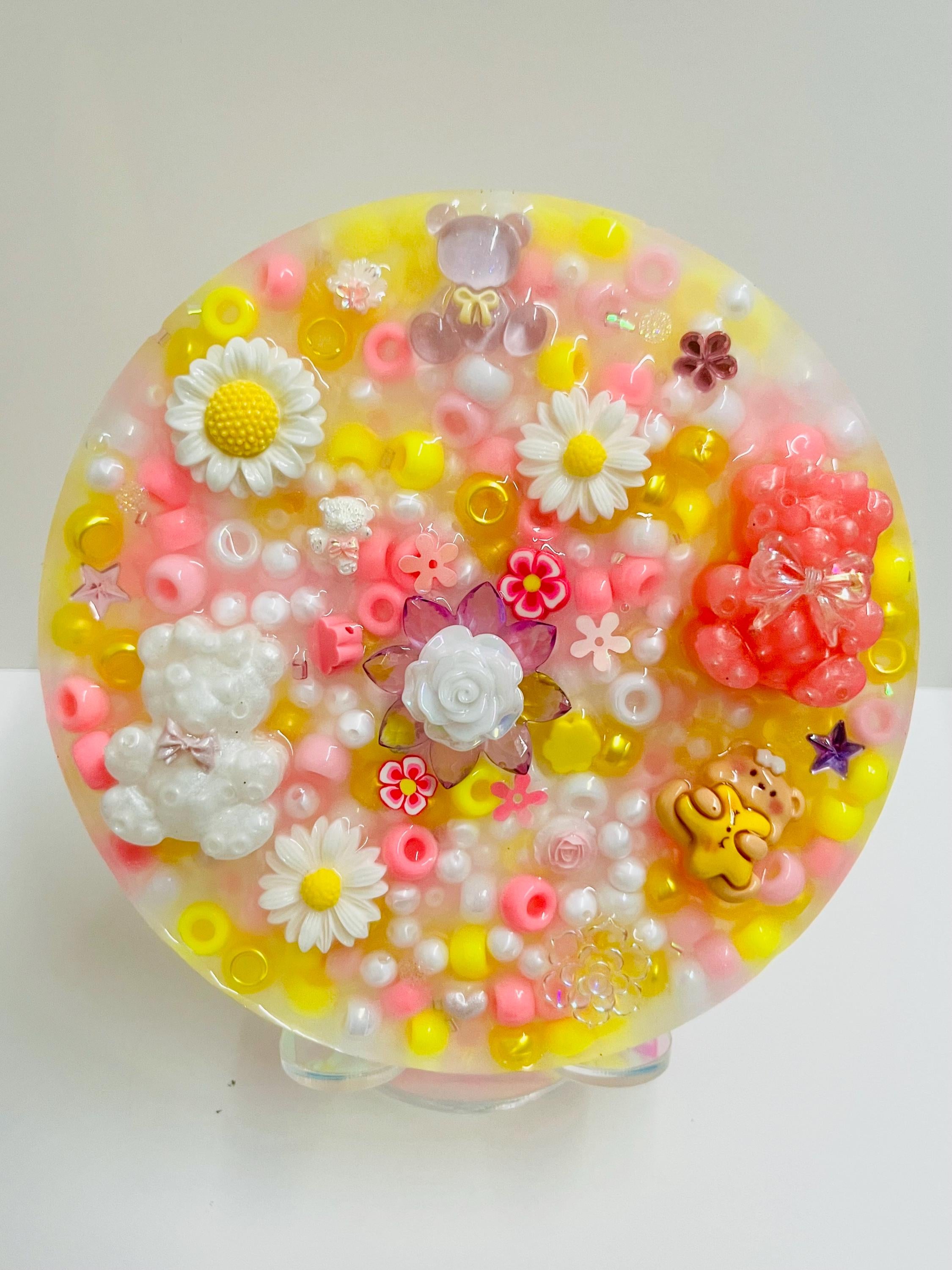 5” Inches Daisy Bear Sensory Picky Pad – Therapeutic Fidget Toy for Anxiety Relief, Travel & Desk Play, Dermatillomania, ADHD, Skin Picking