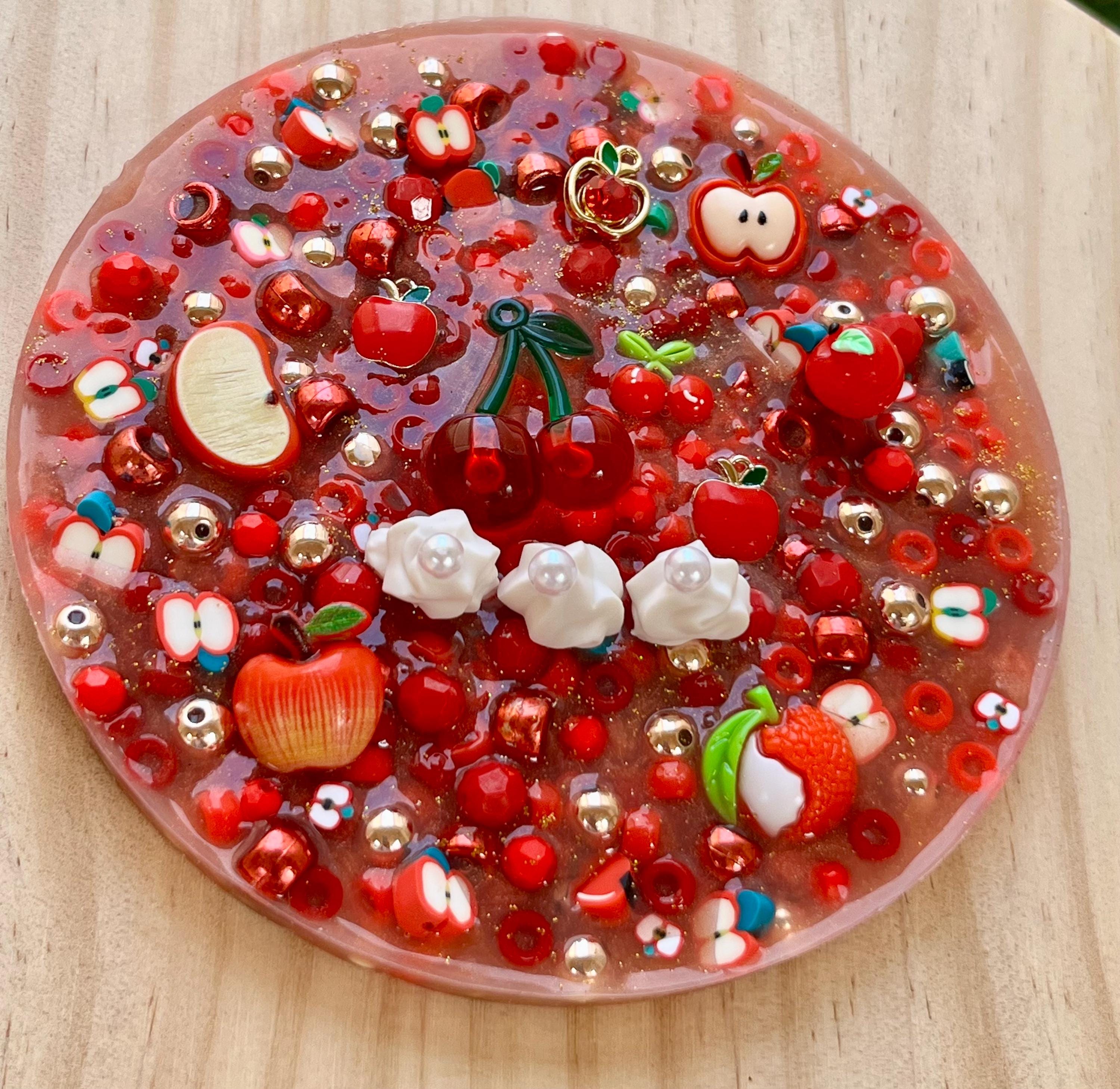 Apple Pie Delights Picky Pad- 5" Red Sensory Fidget  for Skin Picking, ( Dermatillomania), Anxiety Relief, ADHD & Habit Control, Nail Biting