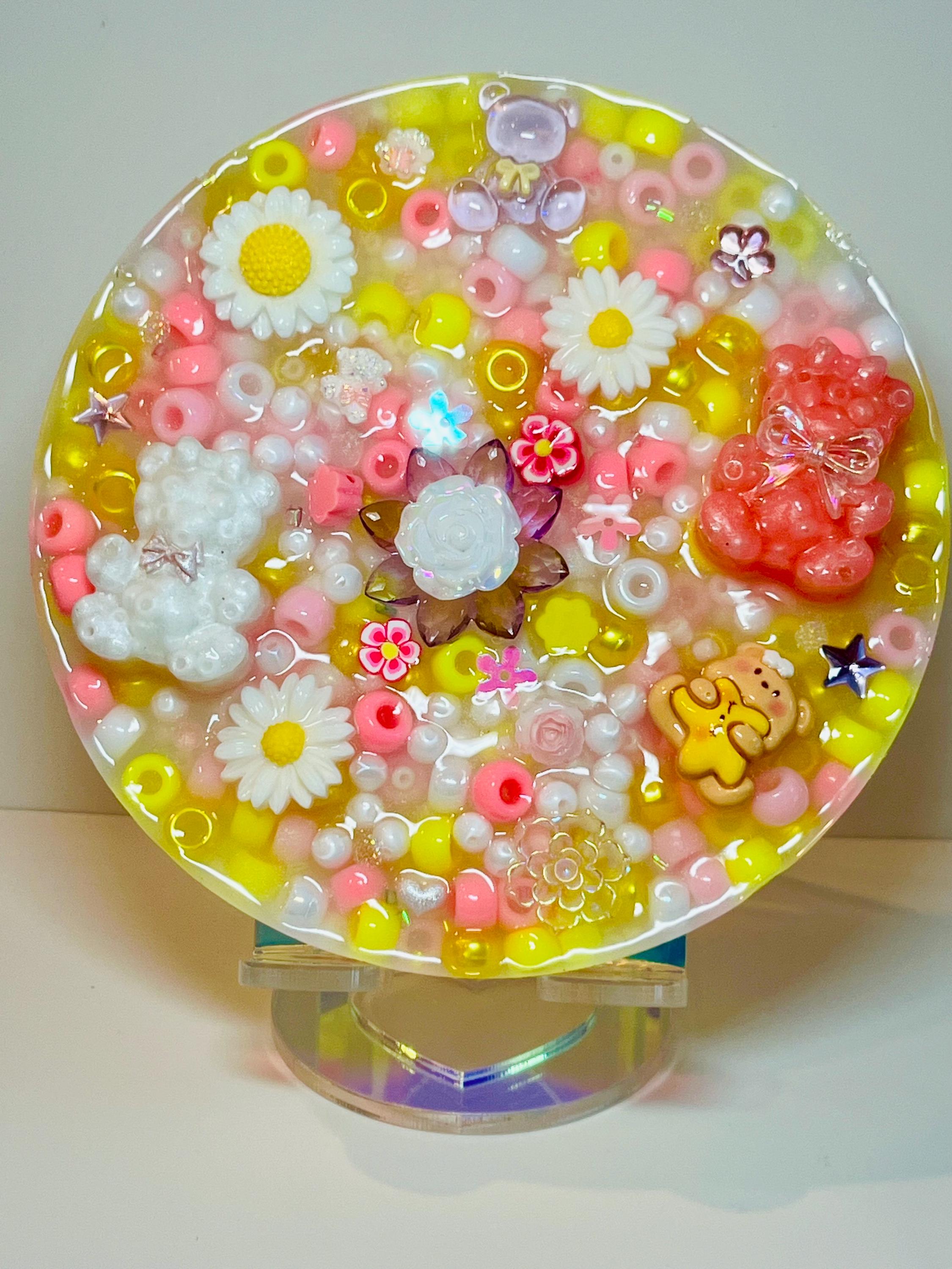 5” Inches Daisy Bear Sensory Picky Pad – Therapeutic Fidget Toy for Anxiety Relief, Travel & Desk Play, Dermatillomania, ADHD, Skin Picking