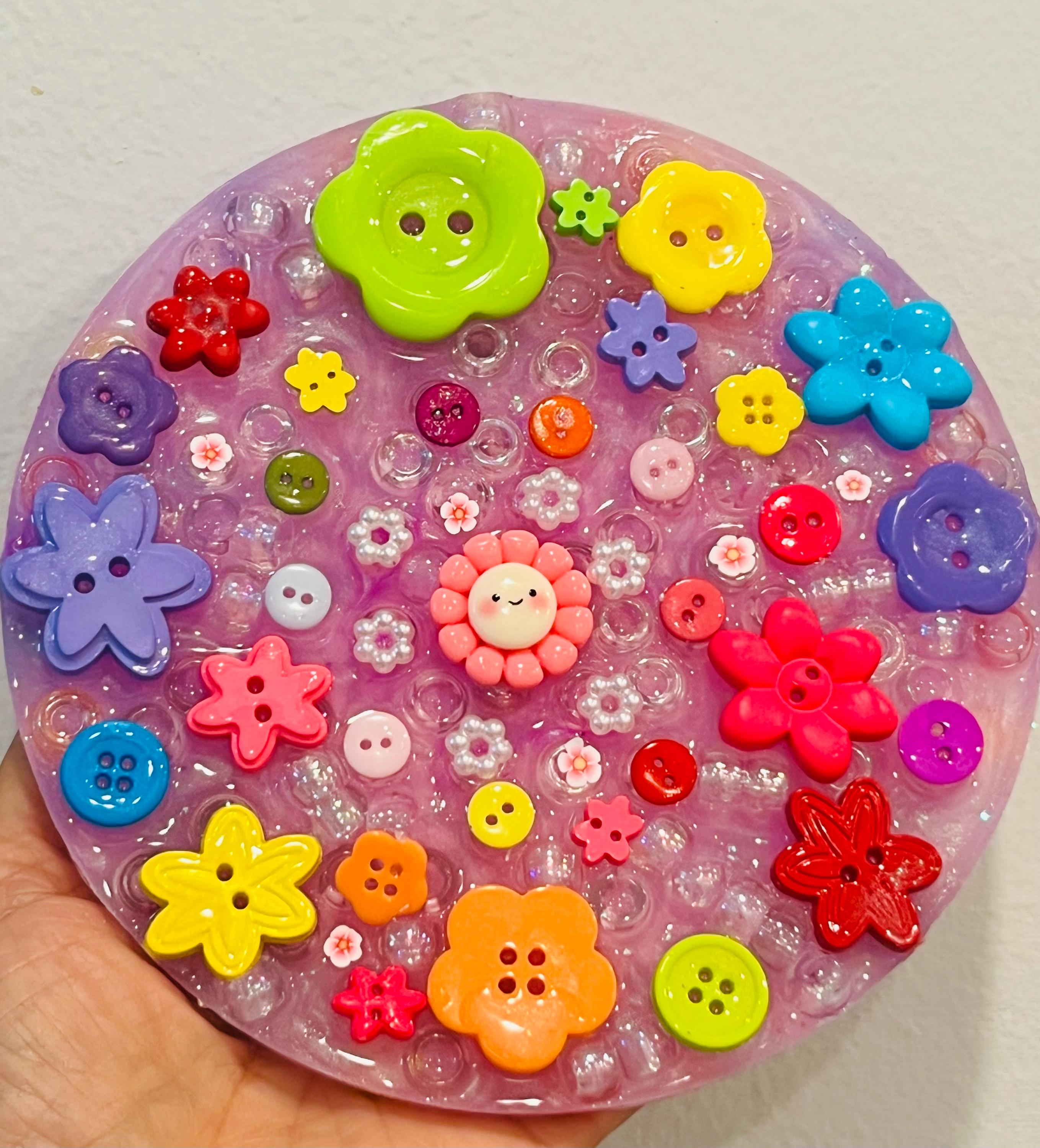 5” Inches Therapeutic  Flower Button Garden    Picky Pad- Sensory Stress Relief- Reusable Craftable Buttons- Fidget Toys- Skin Picky