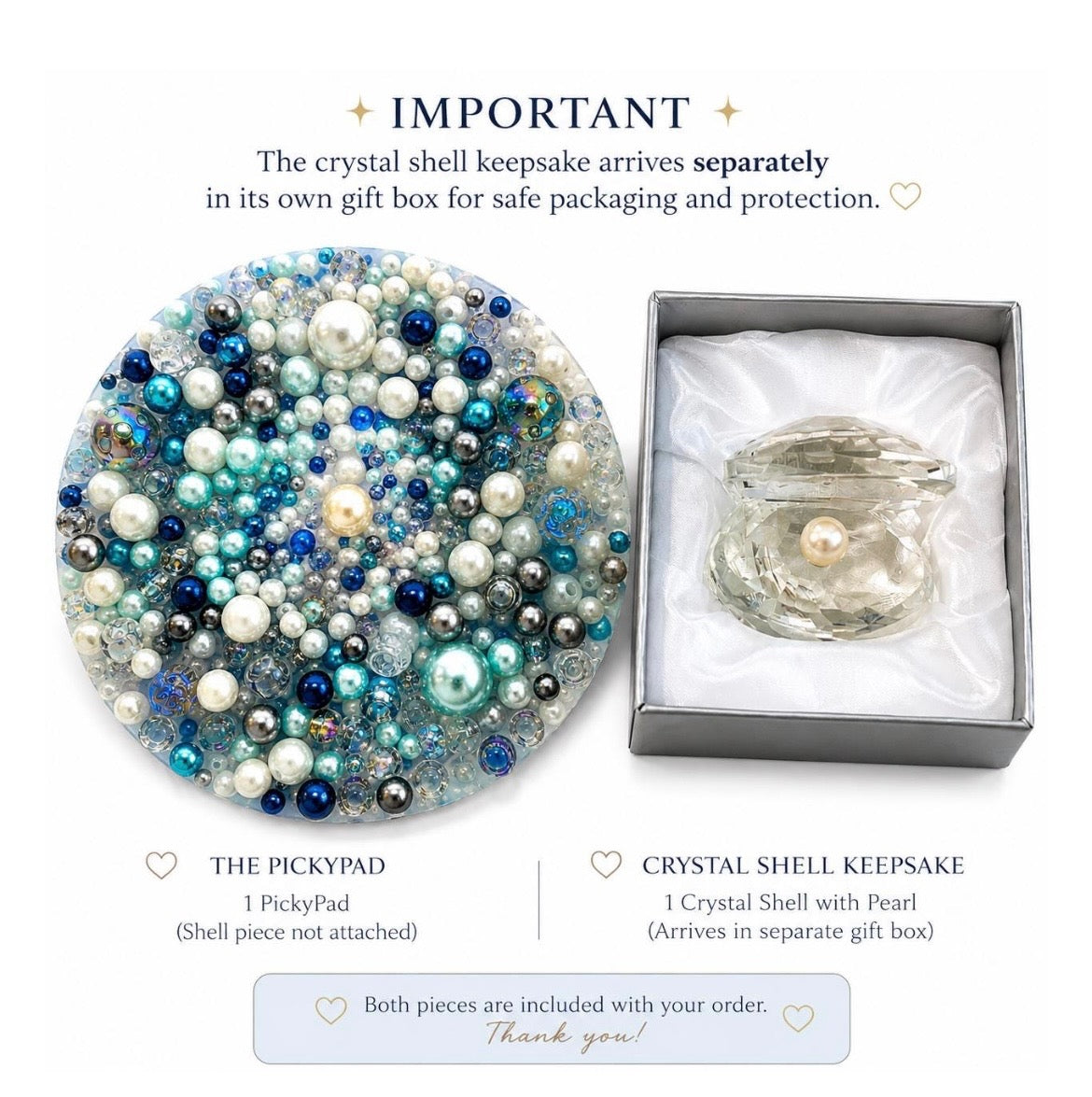 Handmade Pearl Picky Pad | Crystal Sensory Fidget Toy, Desk Decor, Anxiety Relief