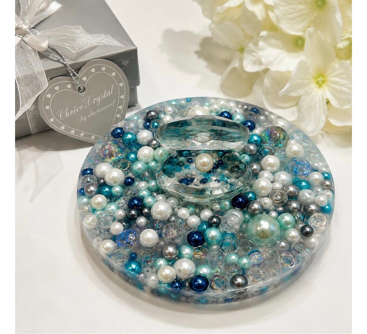 Handmade Pearl Picky Pad | Crystal Sensory Fidget Toy, Desk Decor, Anxiety Relief