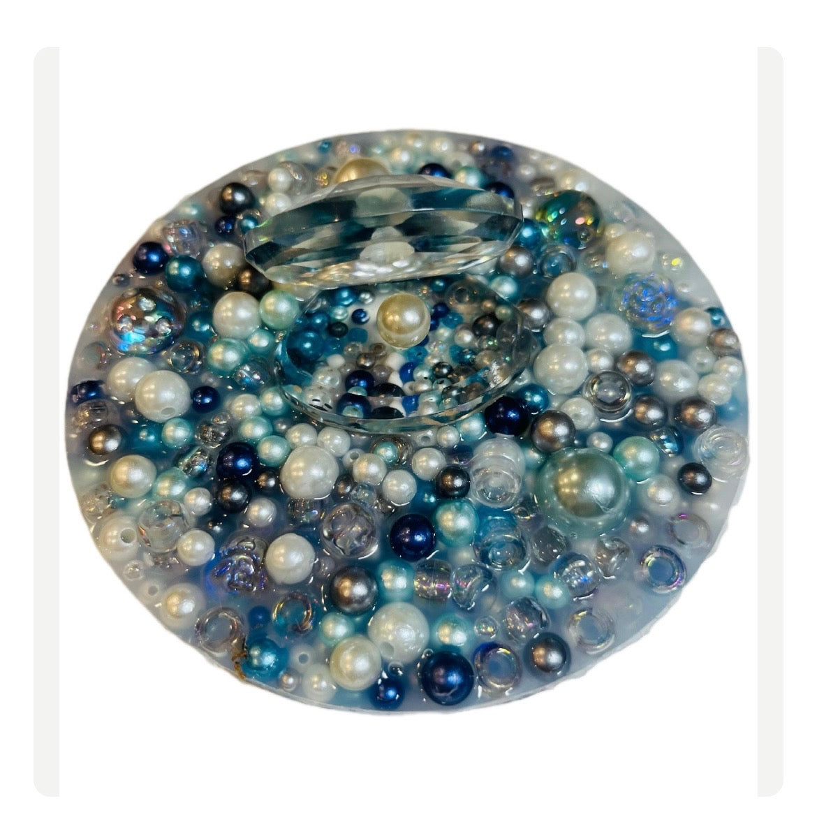 Handmade Pearl Picky Pad | Crystal Sensory Fidget Toy, Desk Decor, Anxiety Relief