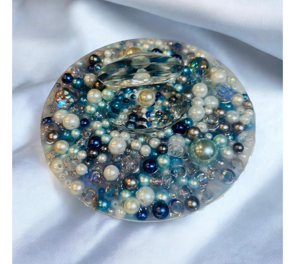 Handmade Pearl Picky Pad | Crystal Sensory Fidget Toy, Desk Decor, Anxiety Relief