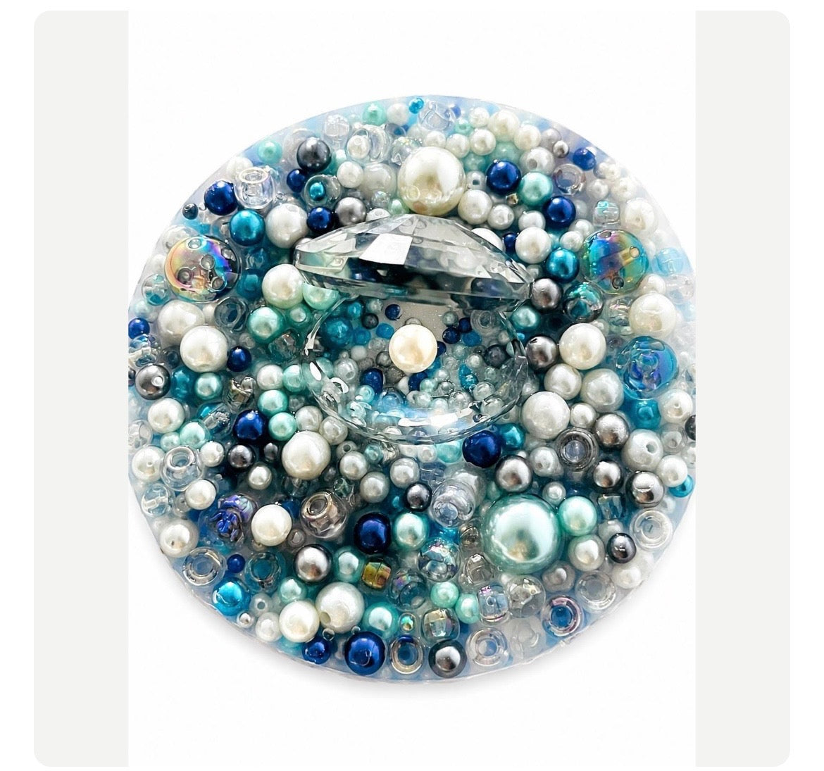 Handmade Pearl Picky Pad | Crystal Sensory Fidget Toy, Desk Decor, Anxiety Relief