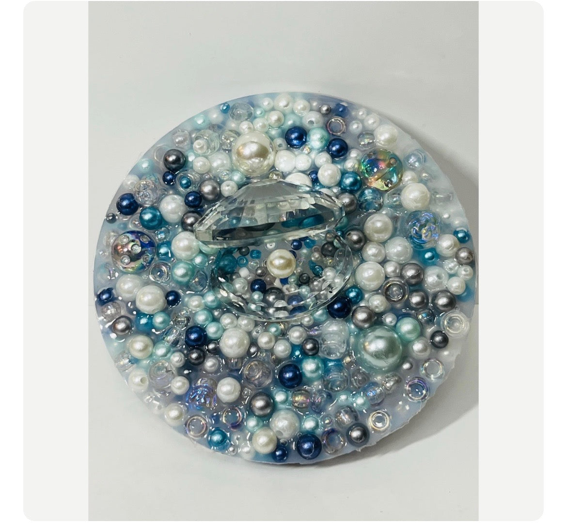 Handmade Pearl Picky Pad | Crystal Sensory Fidget Toy, Desk Decor, Anxiety Relief