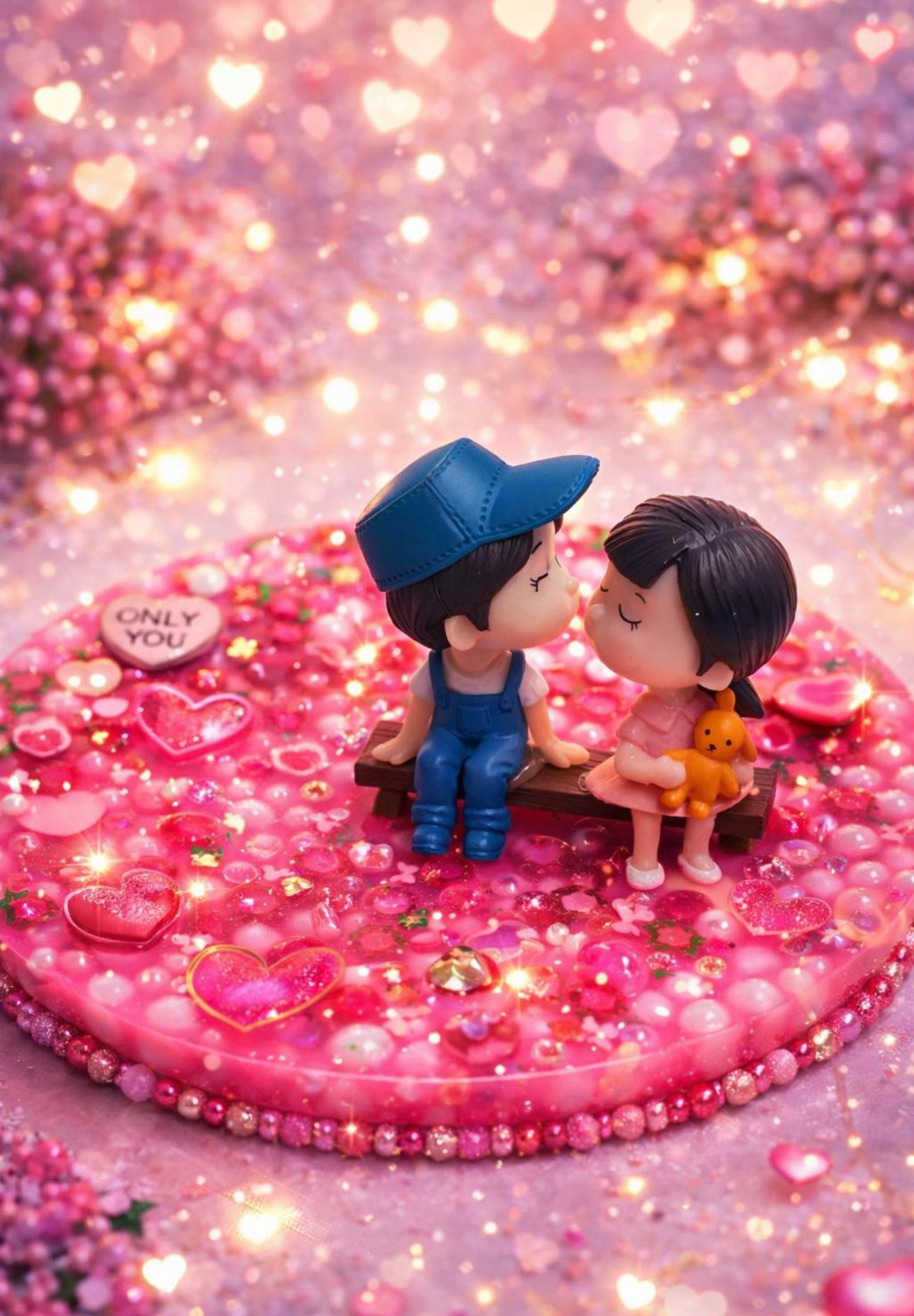 Sweet Dream – Strawberry Kiss | Limited Edition Valentine Picky Pad | Sensory Fidget Pad | Romantic Handmade Gift/ Toy for Stress & Relief