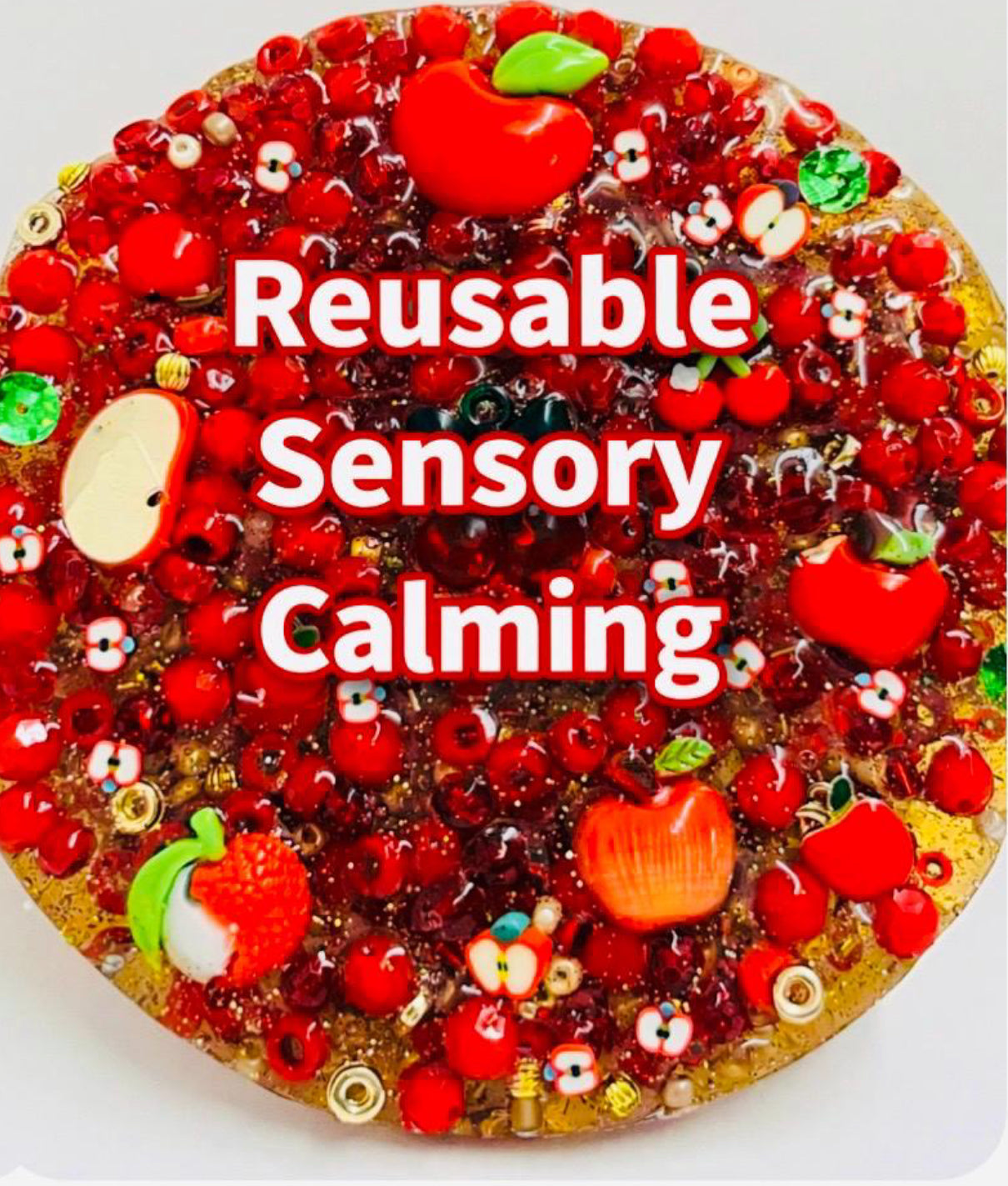 Reusable Apple Pie Picky Pad | Sensory Therapy Fidget for Anxiety & Stress Relief, Dermatillomania, ADH