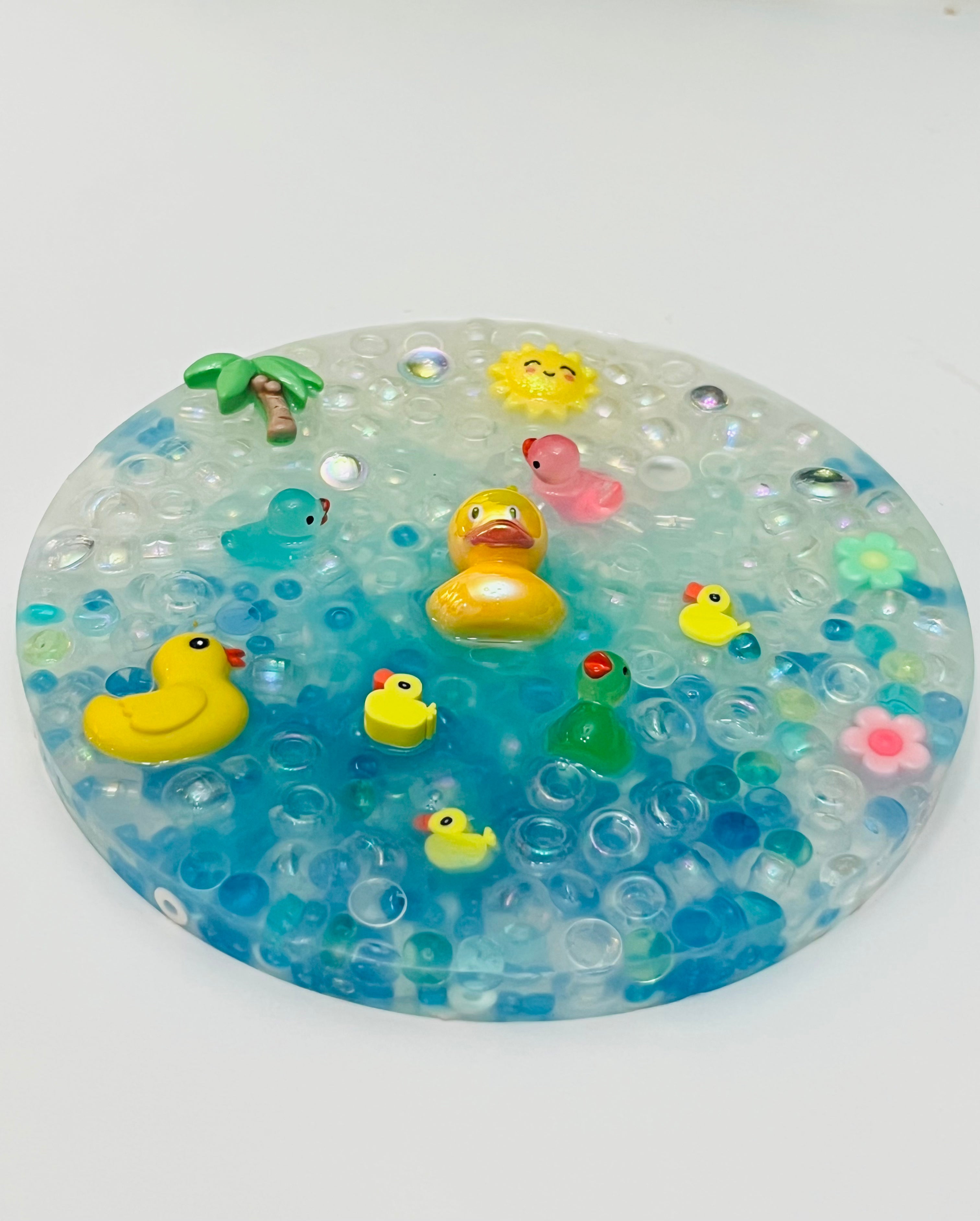 Duck Sensory Picky Pad - Handmade Silicone Fidget Toy, Stress Relief Gift, Cute Kawaii acrylic Duck Pad