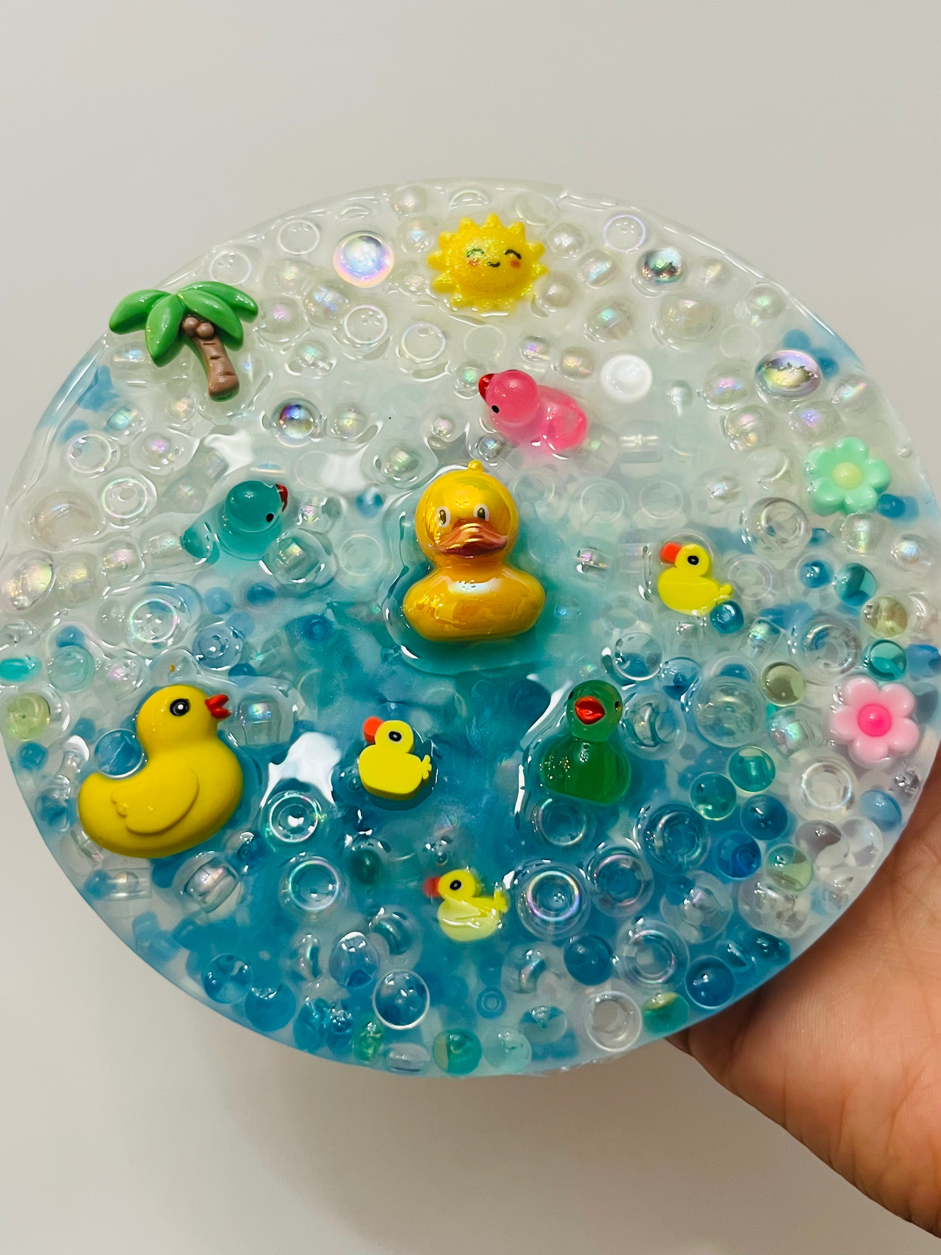 Duck Sensory Picky Pad - Handmade Silicone Fidget Toy, Stress Relief Gift, Cute Kawaii acrylic Duck Pad