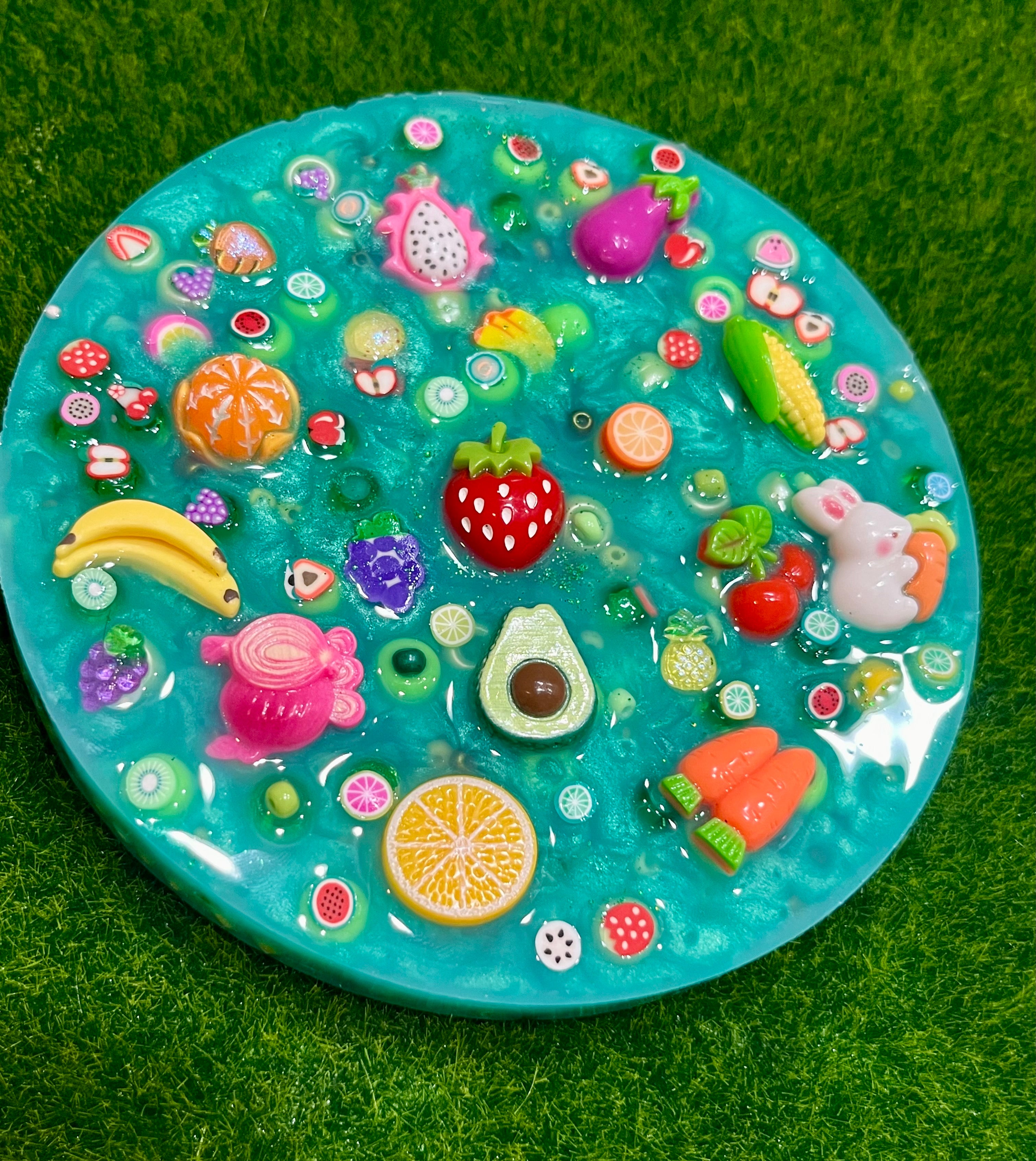 5” Inches Farmers Market Picky Pad, Scented Sensory Fidget Pad for Skin Picking, Stress & Anxiety Relief, Bead-Filled Silicone Picky Toy