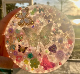 5” Inches Magic Butterfly Picky Pad Full of Beads, Silicone Pad for Skin Picking, Fidget Toys, Stress and Anxiety Relief