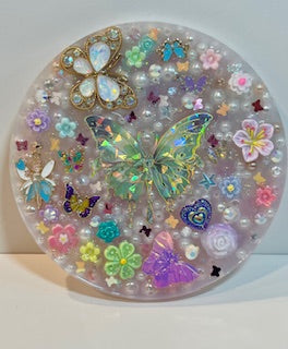 5” Inches Magic Butterfly Picky Pad Full of Beads, Silicone Pad for Skin Picking, Fidget Toys, Stress and Anxiety Relief