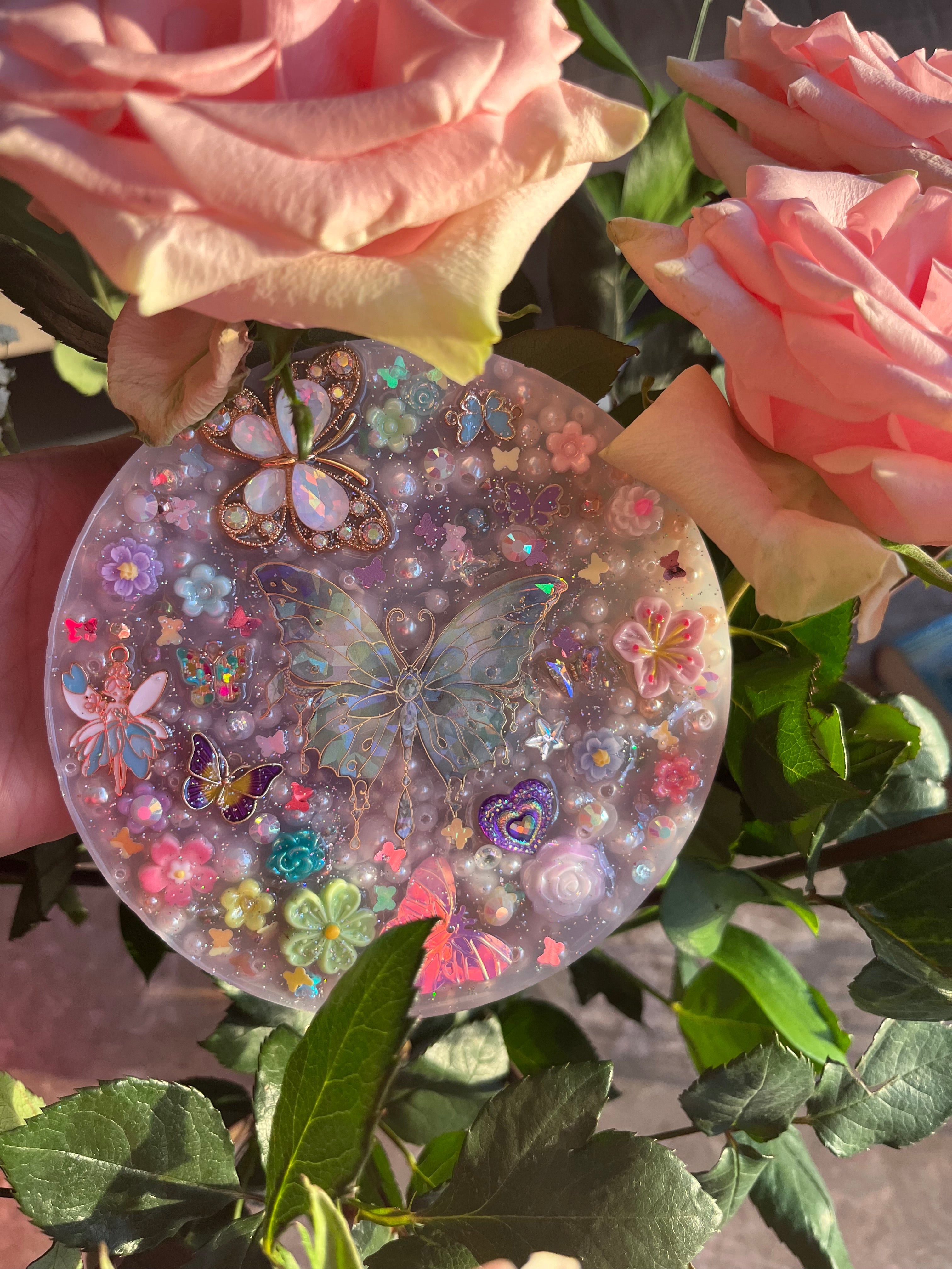 5” Inches Magic Butterfly Picky Pad Full of Beads, Silicone Pad for Skin Picking, Fidget Toys, Stress and Anxiety Relief