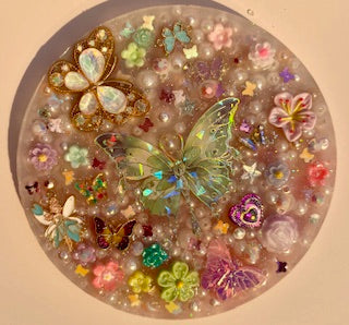 5” Inches Magic Butterfly Picky Pad Full of Beads, Silicone Pad for Skin Picking, Fidget Toys, Stress and Anxiety Relief