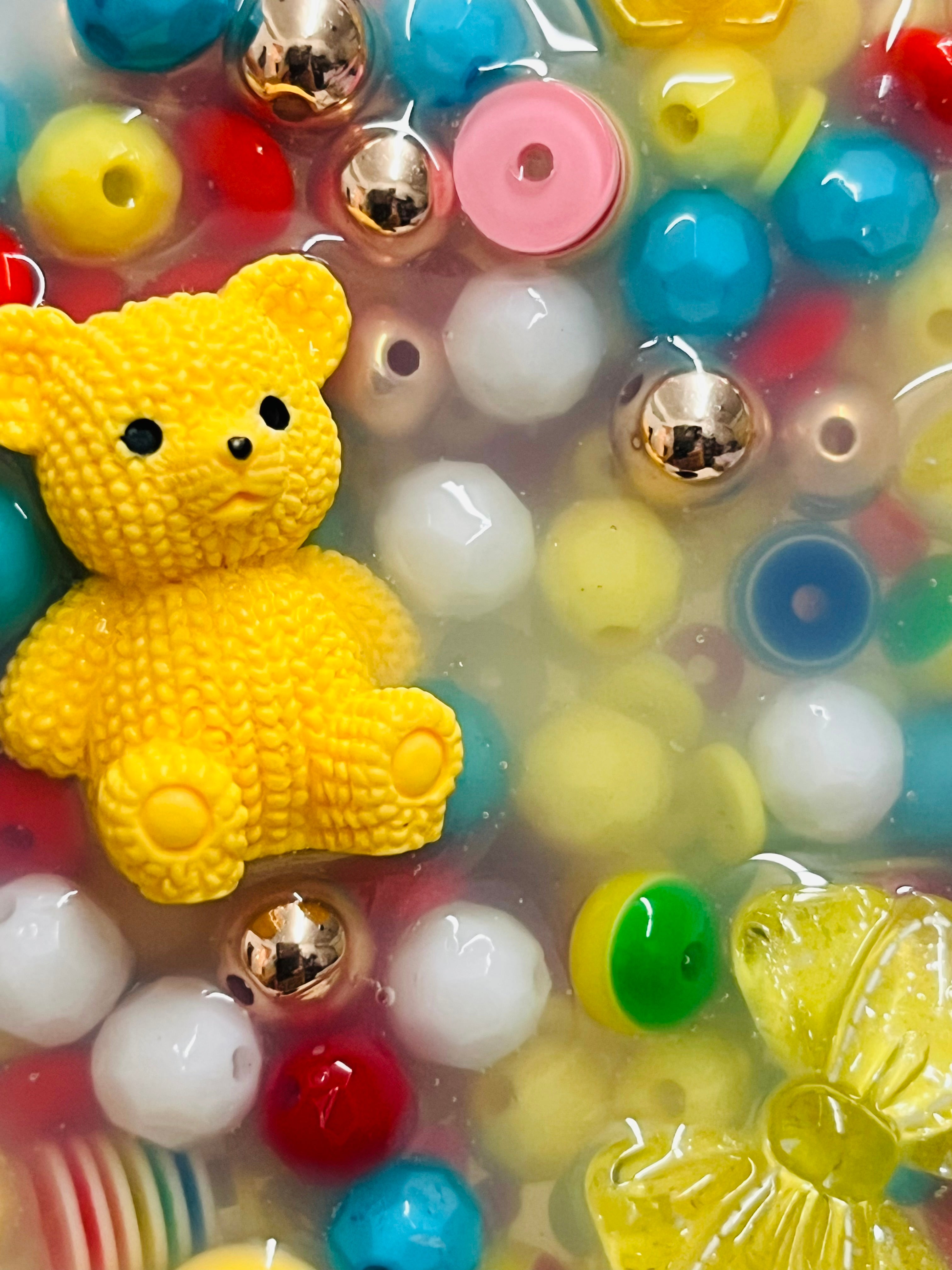 Rainbow Sensory Fidget Pad – Textured Beads, Charms, Stress Relief Toy