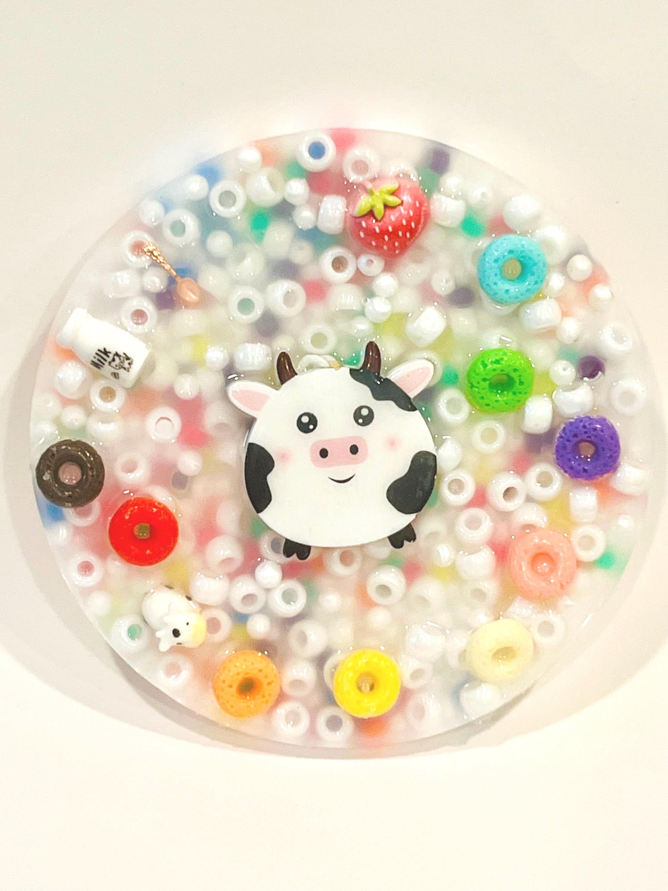 Adorable Milk and Cereal 5" Picky Pad for a Cute and Calm Day! – Sensory Fidget Pad– Therapy Toy-   Stress and Anxiety Relief - Skin Picky-