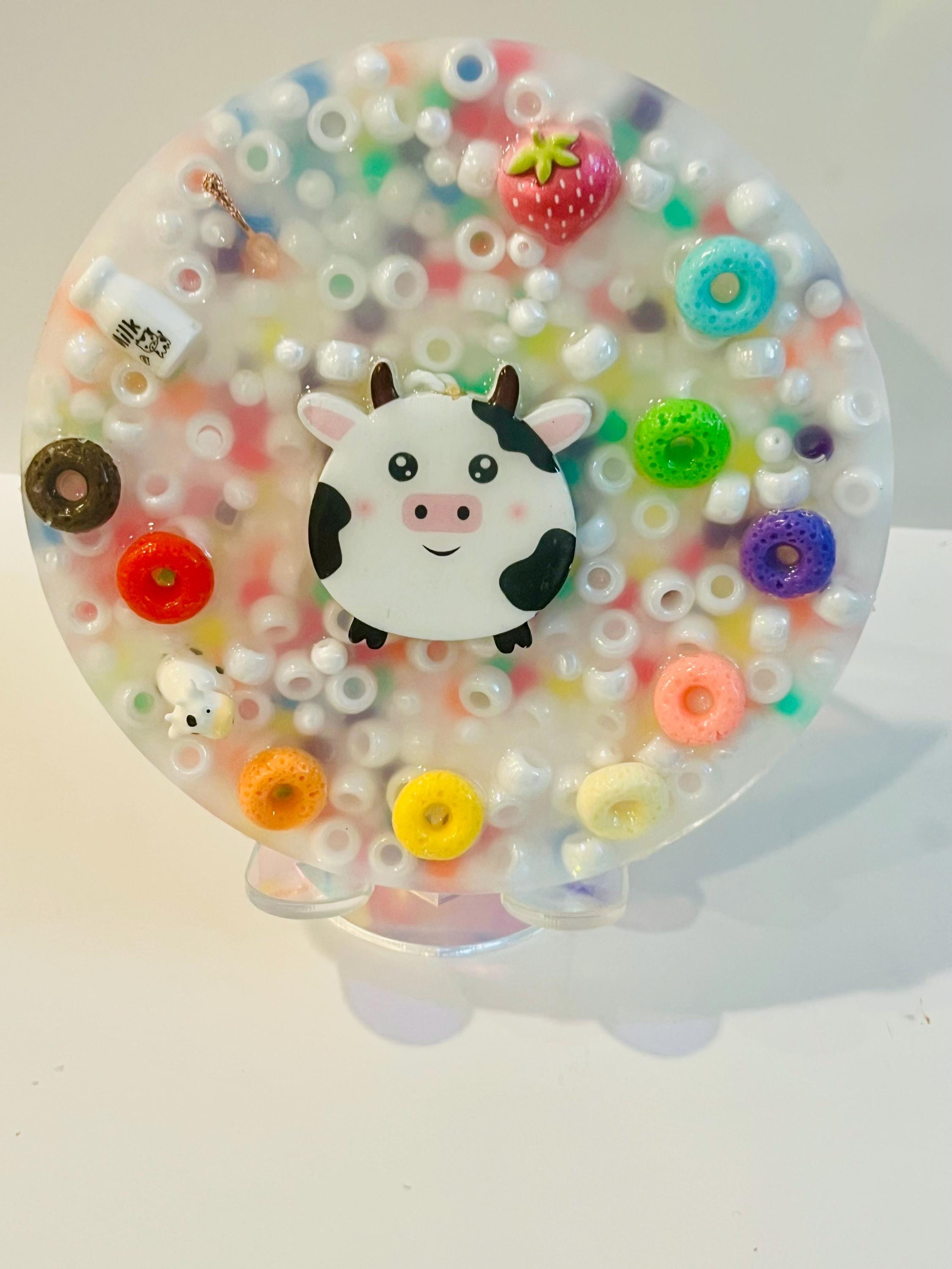 Adorable Milk and Cereal 5" Picky Pad for a Cute and Calm Day! – Sensory Fidget Pad– Therapy Toy-   Stress and Anxiety Relief - Skin Picky-