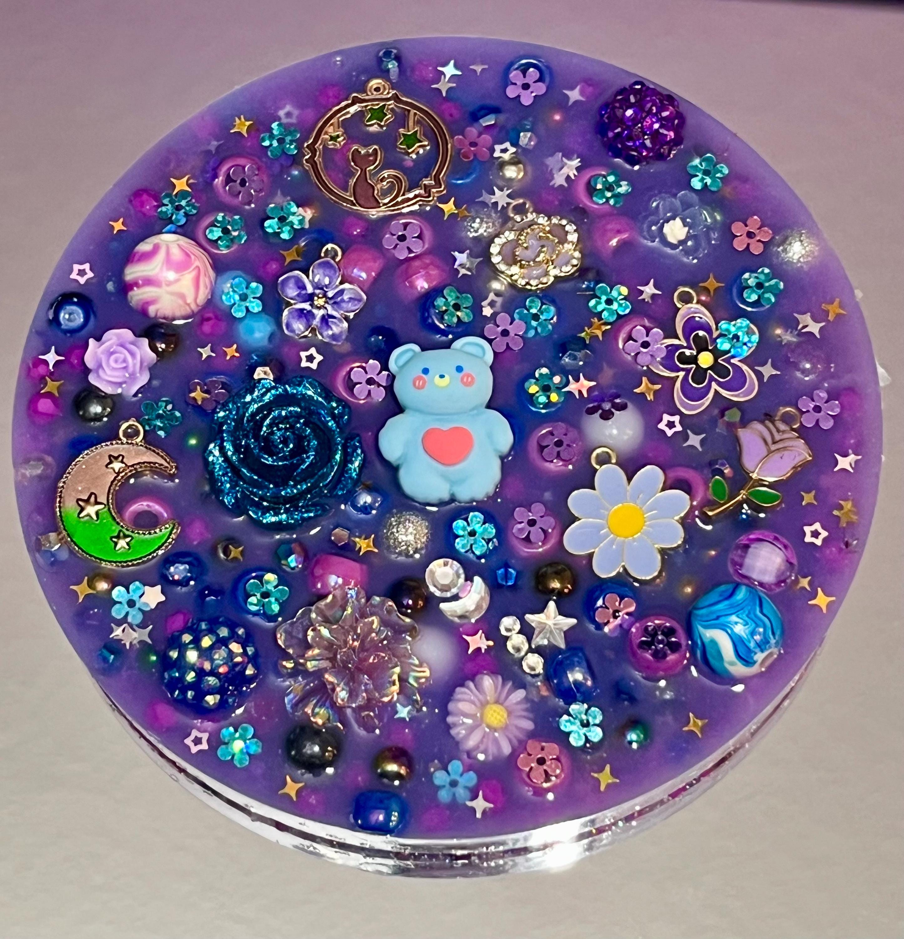 5” Inches Celestial Amethyst Picky Pad,  Sensory Fidget Pad for Skin Picking, Stress & Anxiety Relief, Bead-Filled Silicone Picky pad