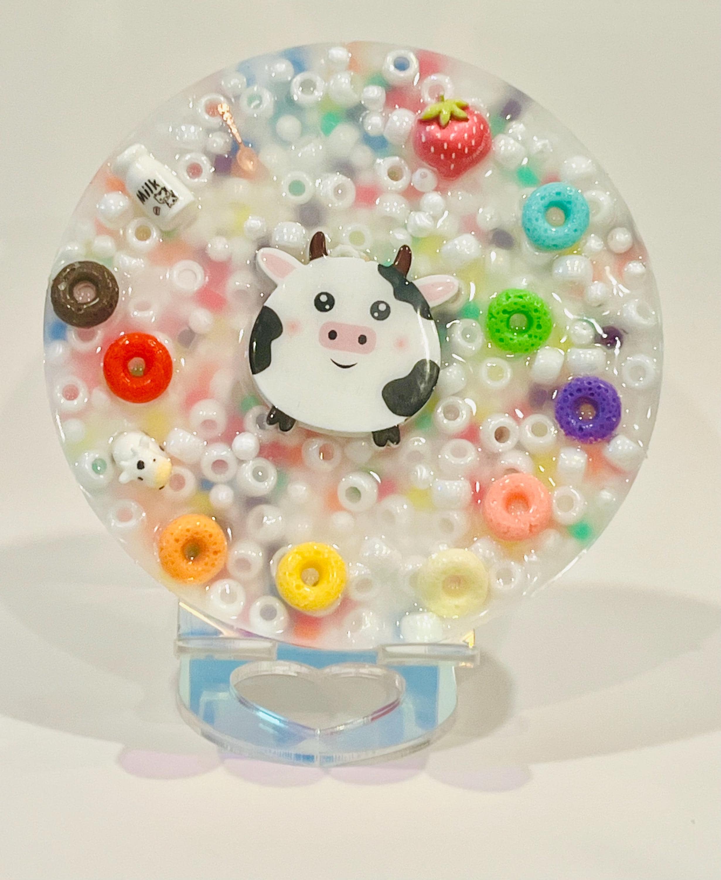 Adorable Milk and Cereal 5" Picky Pad for a Cute and Calm Day! – Sensory Fidget Pad– Therapy Toy-   Stress and Anxiety Relief - Skin Picky-