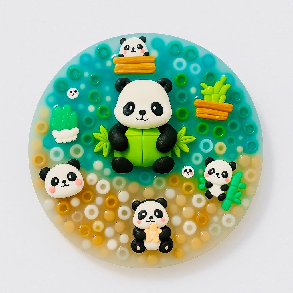 Kawaii Panda Sensory Fidget Pad - 5 Inch