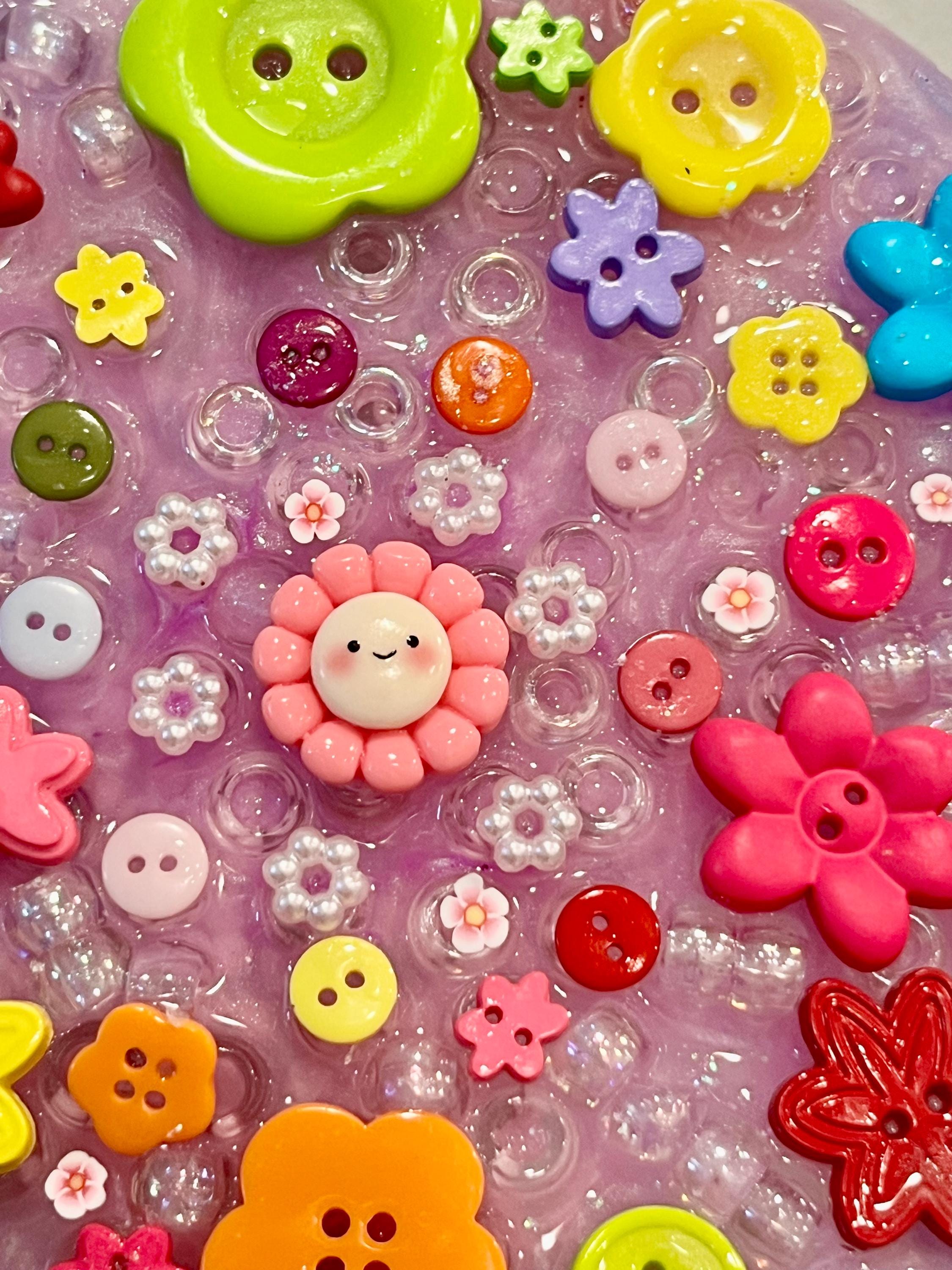 Flower Button Garden    Picky Pad- Sensory Stress Relief- Reusable Craftable Buttons- Fidget Toys- Skin Picky