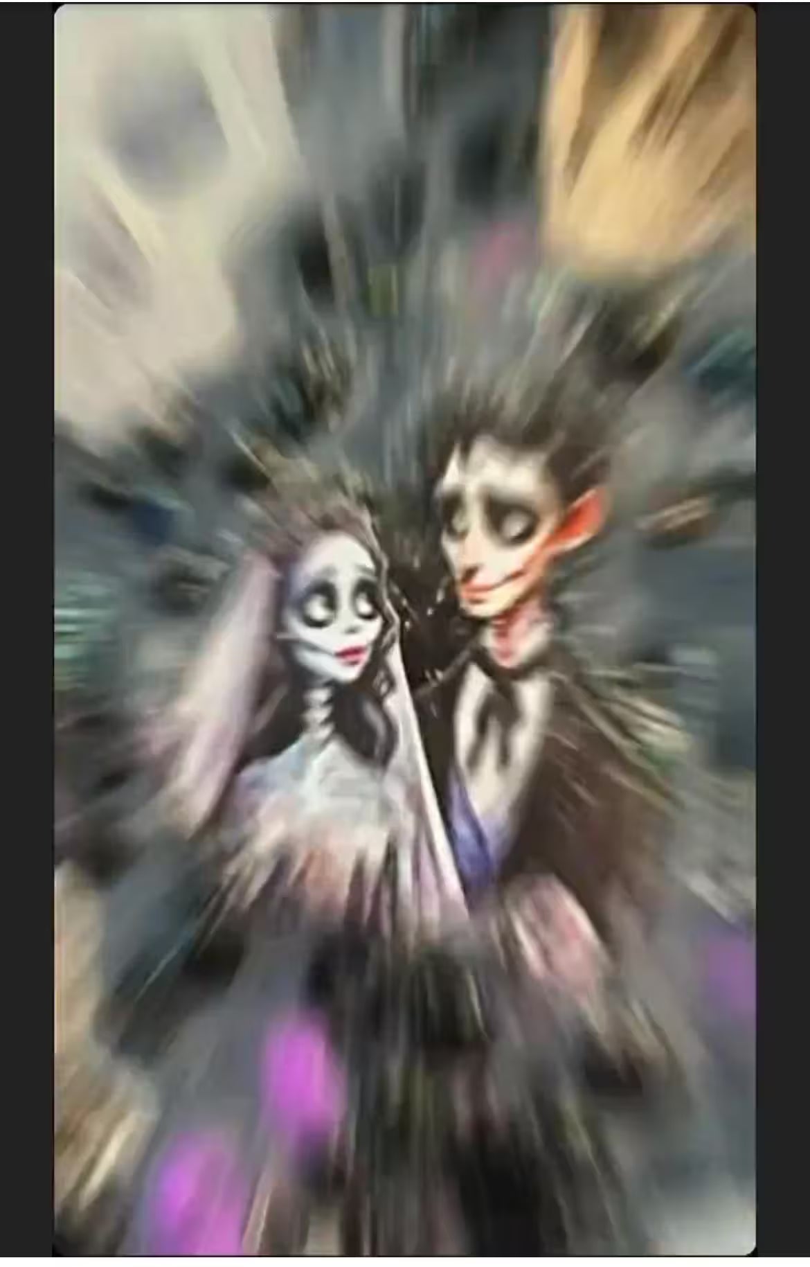 Halloween Skull Couple Picky Pad – Stress Relief Sensory Toy, Gothic Skeleton Bride Groom, skin Picky, Dertillomania, ADHD